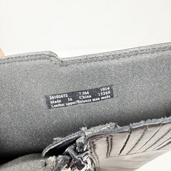 [Clarks] Black Leather Malia Poplar Tall Riding Boots Comfort EUC Size 7.5 M - Picture 9 of 10